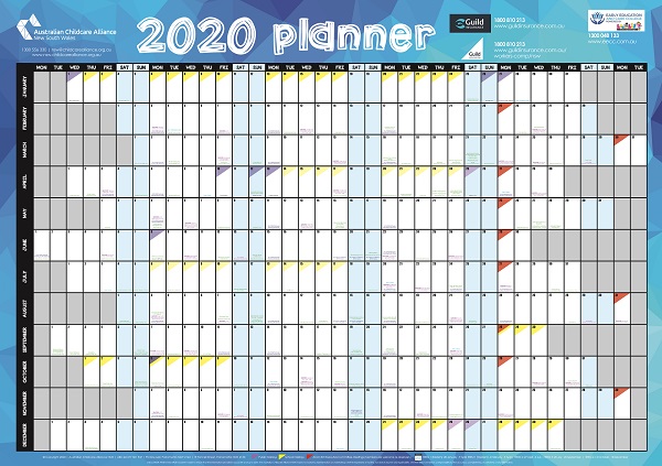 2020 ACA NSW Wall Planner 600x423