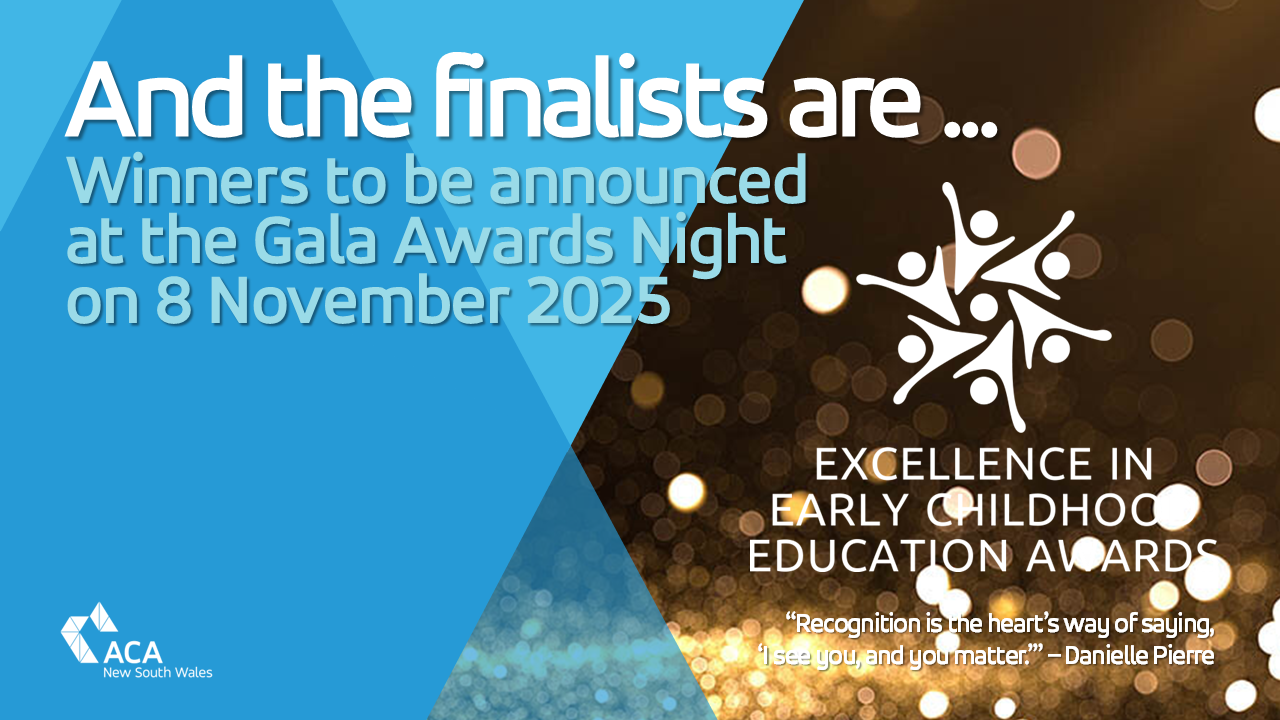 And the finalists for 2025 Excellence in Early Childhood Education Awards are ...