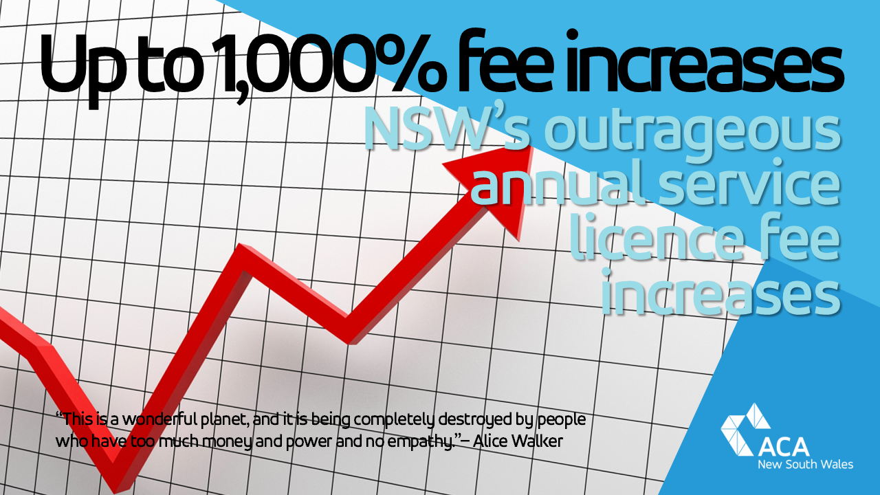 Up to 1,000% annual licence fee increases for NSW-based services