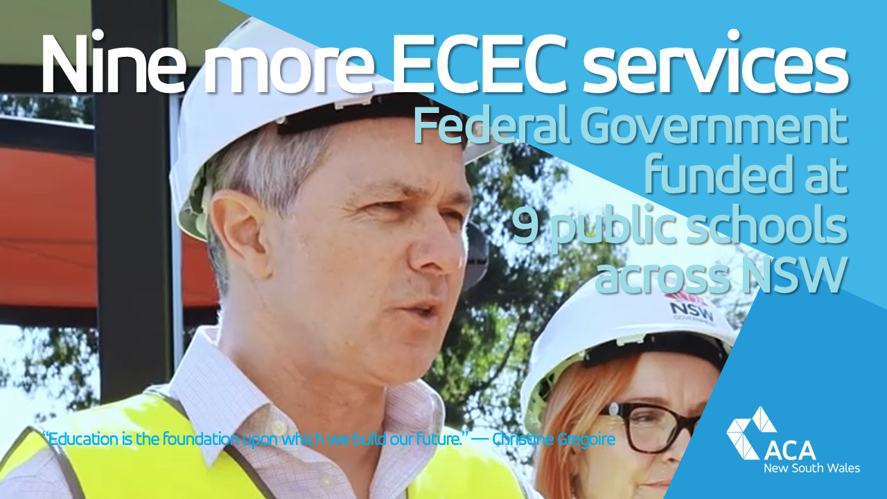 Nine (9) new ECEC services at NSW public schools funded by the Federal Government