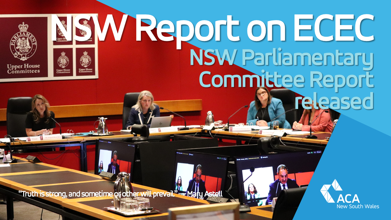 NSW Parliamentary Committee Report on ECEC released