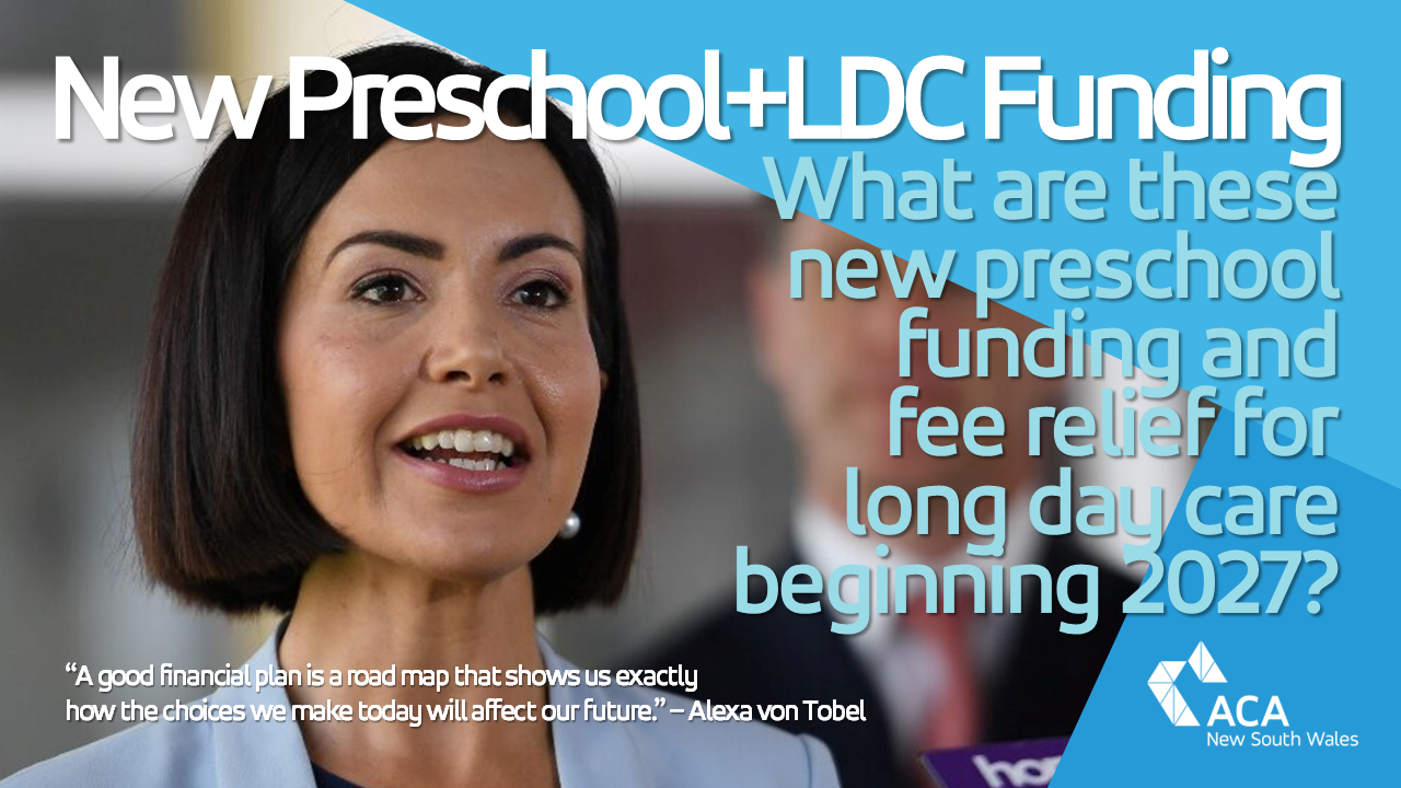 What are these new Universal Preschool Funding and Fee Relief for Long Day Care?