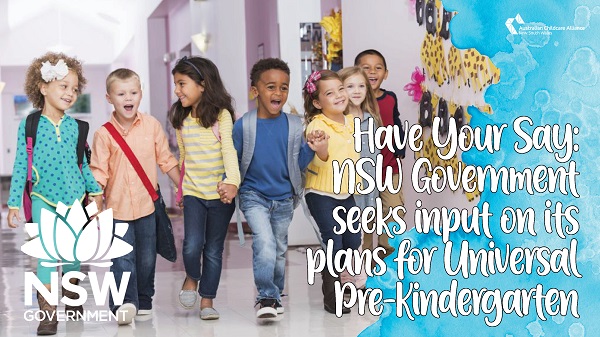 Have Your Say (extended to 21 Oct 2022): NSW's plans for Universal Pre-Kindergarten